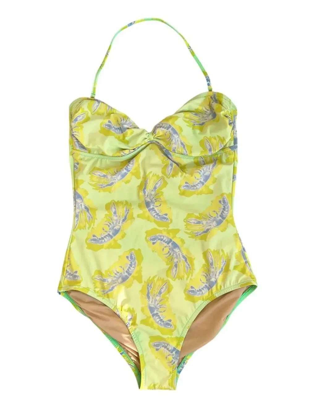 J.Crew Lobster Print Halter One-Piece Swimsuit  8 Medium